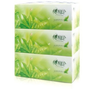 心相印 H200 茶语系列 二层200抽 盒装抽纸 纸巾 3盒/提