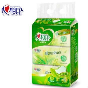 心相印茶语软抽纸巾DT3200 心心相印面巾纸152抽/包3袋/包